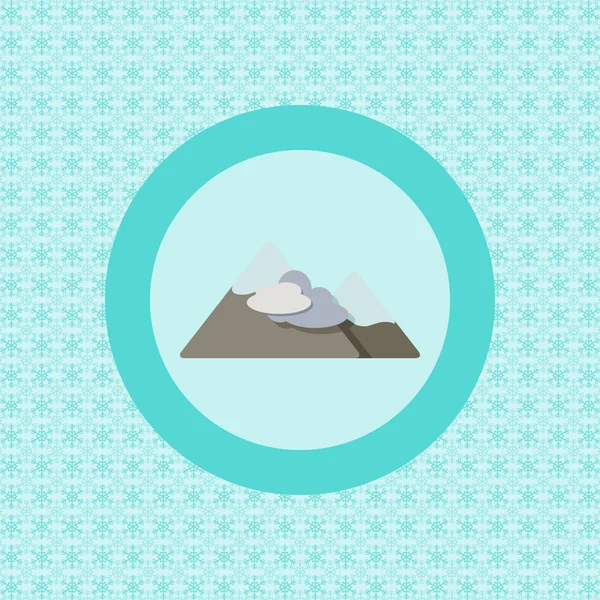 Montagnes icône appartement de vacances — Image vectorielle