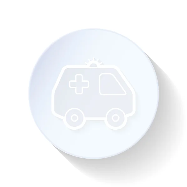 Ambulance car thin lines icon — Stock Vector