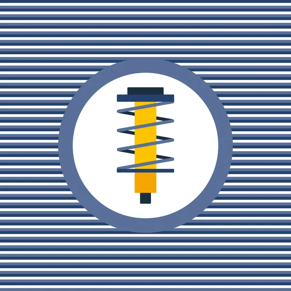 Darbe emici renk düz simgesi