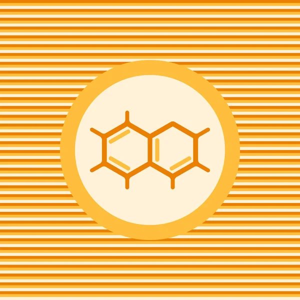 A molecule Chemical formula color flat icon — Stock Vector
