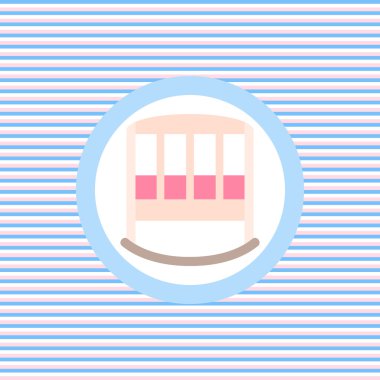 Bebek yatak renk düz simgesi