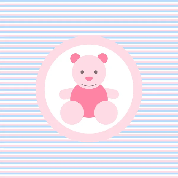 Teddy urso cor plana ícone — Vetor de Stock