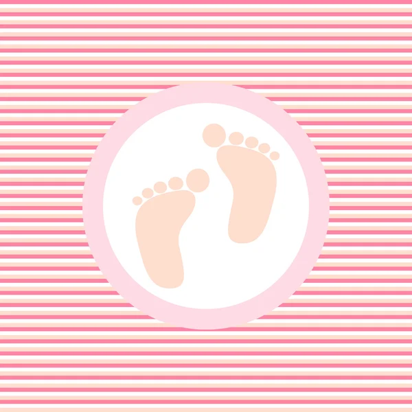 Empreinte bébé couleur icône plate — Image vectorielle
