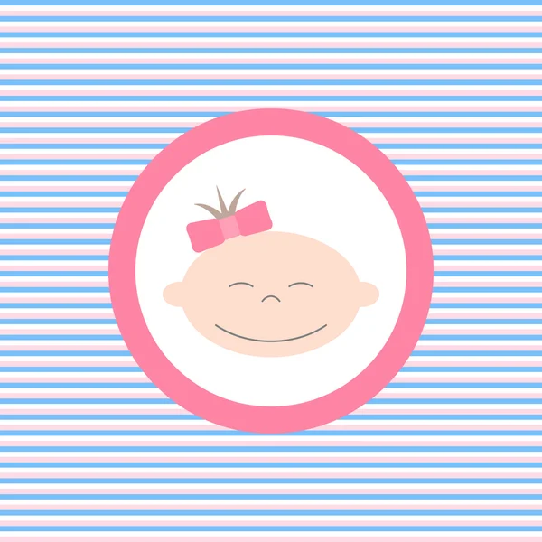 Baby girl color flat icon — Stock Vector