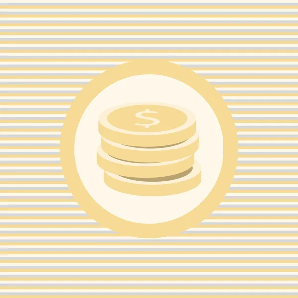 เหรียญสีไอคอนแบน — ภาพเวกเตอร์สต็อก