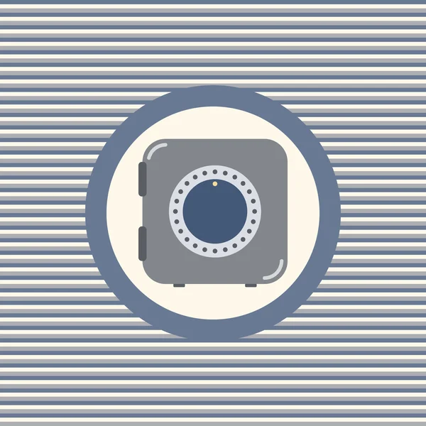 Icône plate couleur sûre — Image vectorielle