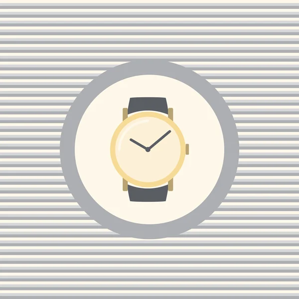 Muñeca color del reloj icono plano — Vector de stock