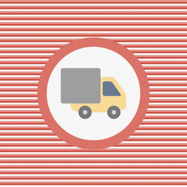 Truck color flat icon — Stock Vector