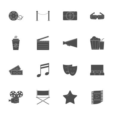 Sinema siluetleri Icons set