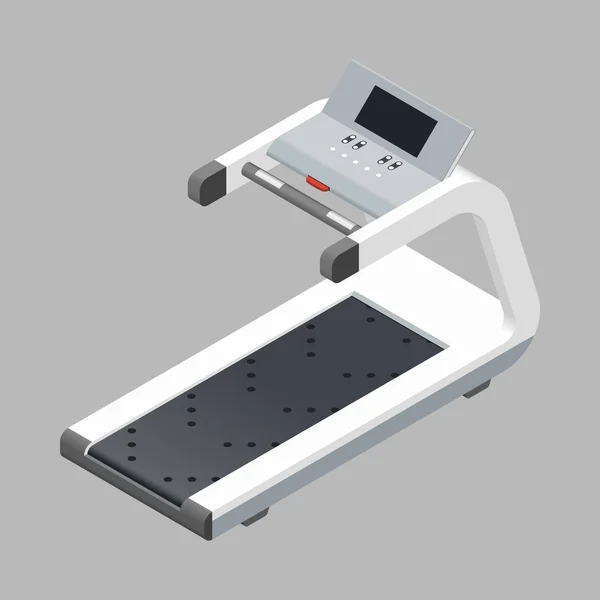 Treadmill isometric detailed icon — Stock Vector