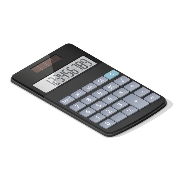 Calcolatrice tascabile icona isometrica dettagliata — Vettoriale Stock