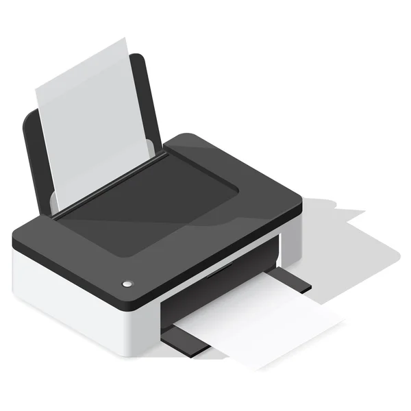 Printer detailed isometric icon — Stock Vector