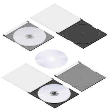 Kompakt disk izometrik ayrıntılı set