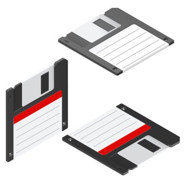 Floppy disk izometrik Icon set
