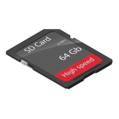 Flash kart izometrik simgesi