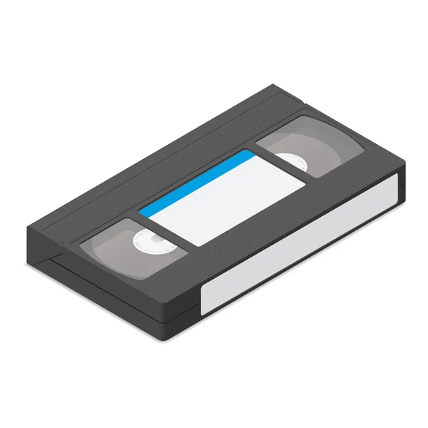 Videokassette detailliertes isometrisches Symbol — Stockvektor