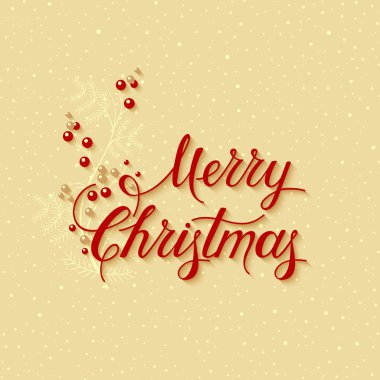 arka plan elle çizilmiş kelimelerle neşeli Noel ve çilek Şubesi