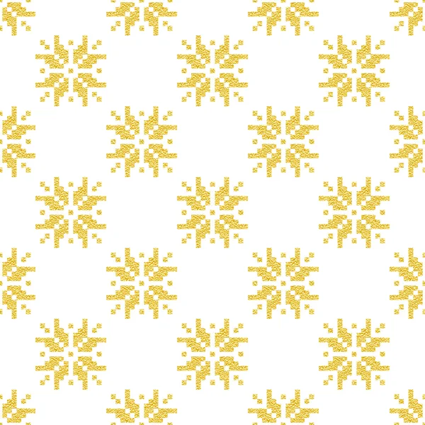Motif d'or d'hiver géométrique sans couture — Image vectorielle