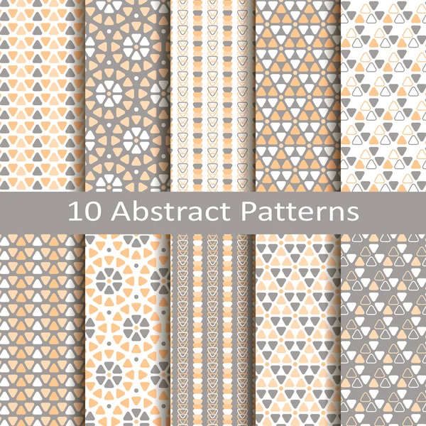 Ensemble de dix motifs abstraits — Image vectorielle