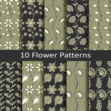 On çiçek desenleri