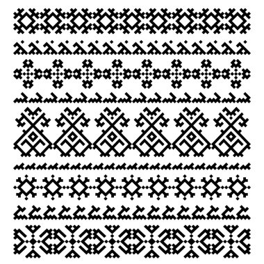 dokuz Dekoratif süsleme elemanları tasarımı ayarla