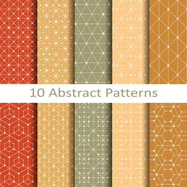 set of ten abstract patterns clipart