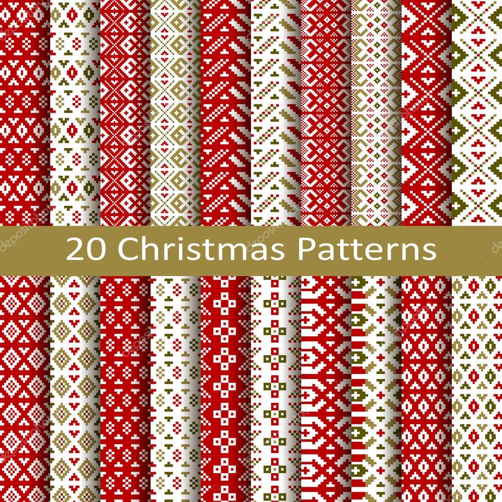 set of twenty christmas patterns