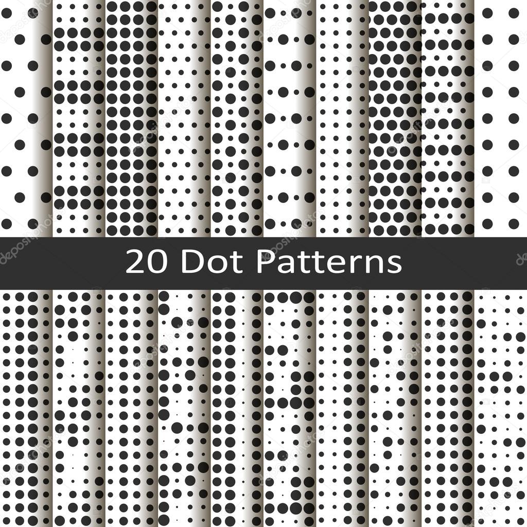 set of twenty dot patterns