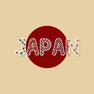 geleneksel Japon arka plan bayrak ve metin ile
