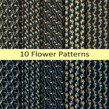 On çiçek desenleri