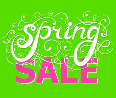 Bahar satış arka plan, el yazısı