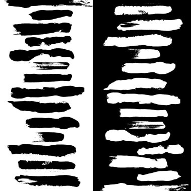 Fırçalar bir beyaz siyah