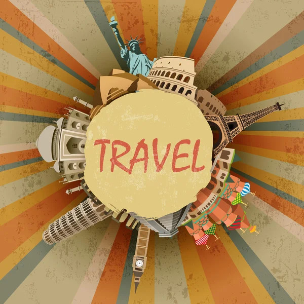 Travel abstract illustration — Stock Vector