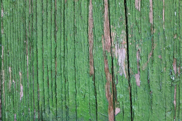 古い風化した塗装緑の木製の背景テクスチャ ヴィンテージ木材の背景 古い木製ボード上のピールグリーンペイント — ストック写真
