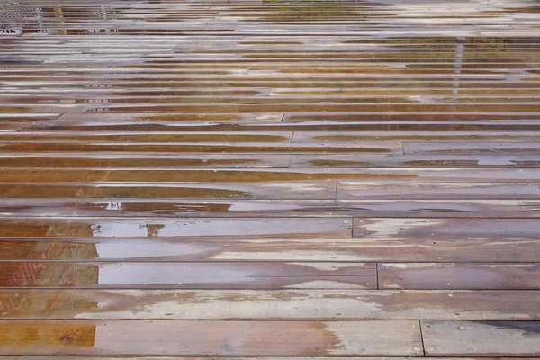 Wet Patio Flooring Background Rain Perspective Top View — Stock Photo, Image