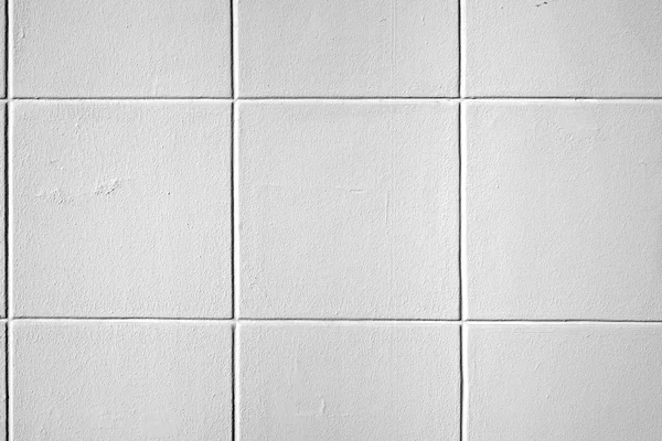 Moderna pared de hormigón blanco con patrón cuadrado decorativo Backgr — Foto de Stock