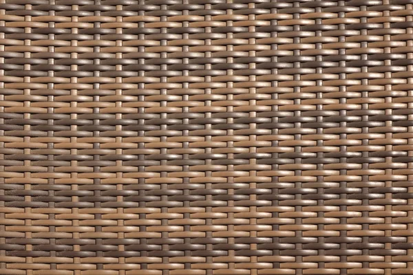 Brown Wicker Artificial Rattan Material Surface Texture Backgrou — Stock Photo, Image