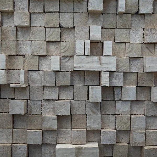 Ahşap Blokların Rustik Ahşap Duvarı Çerçeve Arkaplan Dokusu Tasarım Için — Stok fotoğraf