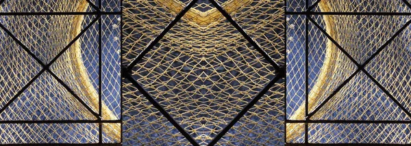 Fish Net Vintage Hintergrund Fischernetz Abstrakte Textur Mit Knotenmuster Old — Stockfoto