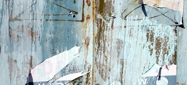 Grunge Brede Achtergrond Met Oude Gescheurde Posters Stadsmuur Graffiti Textuur — Stockfoto