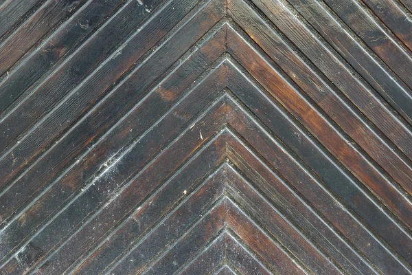 Old Wooden Gate Detail with Herringbone Pattern — Stock Photo, Image