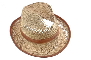 Worn And  Holey Isolated Straw Hat clipart