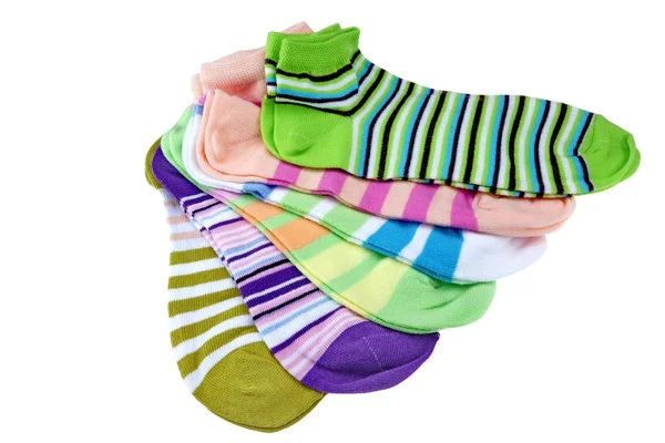 Många stripe stil kvinnliga ankelsockor — Stockfoto