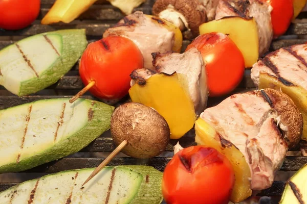 Deilige kebab BBQ på grill – stockfoto