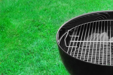 Empty New Clean BBQ Grill Close-up clipart
