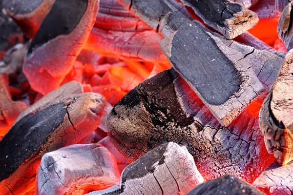 Brillante textura de fondo de carbón caliente — Foto de Stock