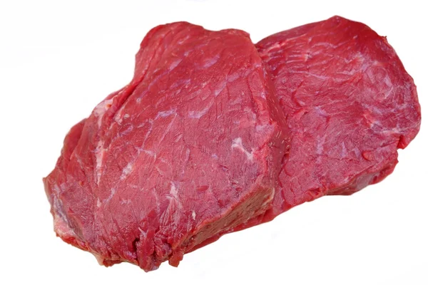 İki Beefsteaks izole — Stok fotoğraf