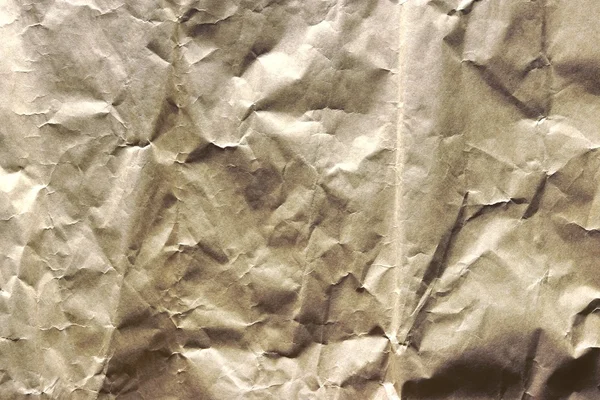 Closeup Of Rough Brown Wrinkled Packaging Paper Texture Backgrou — Stockfoto