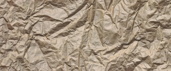 Closeup Of Rough Brown Wrinkled Packaging Paper Texture Backgrou — Stock Photo, Image