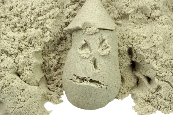Κινητική άμμο για παιδιά εσωτερική επιτραπέζιο παιχνίδι και τη δημιουργικότητα — Φωτογραφία Αρχείου
